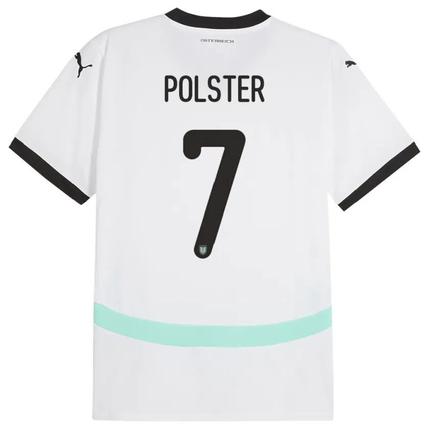 Danxen Damen Österreich Manuel Polster #7 Weiß Auswärtstrikot Trikot 24-26 T-Shirt Schweiz
