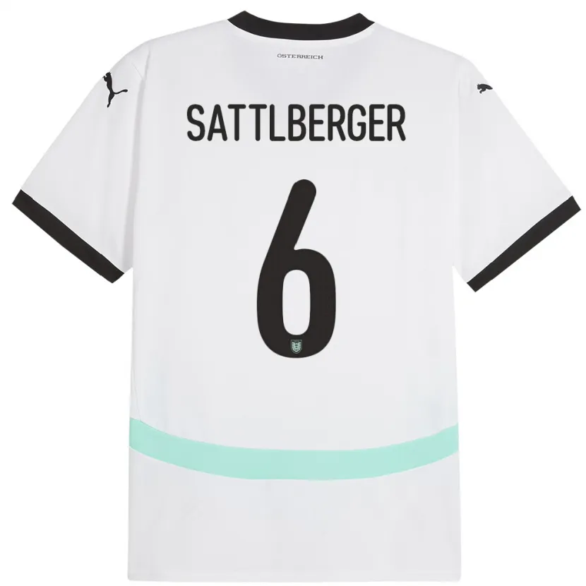 Danxen Damen Österreich Nikolas Sattlberger #6 Weiß Auswärtstrikot Trikot 24-26 T-Shirt Schweiz