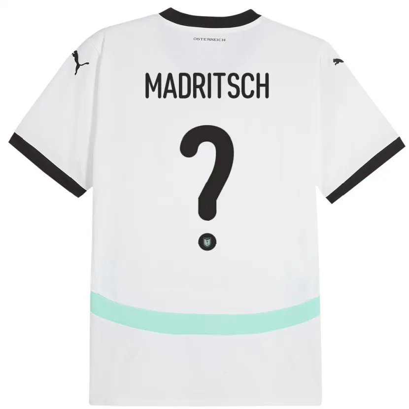 Danxen Damen Österreich Diego Madritsch #0 Weiß Auswärtstrikot Trikot 24-26 T-Shirt Schweiz