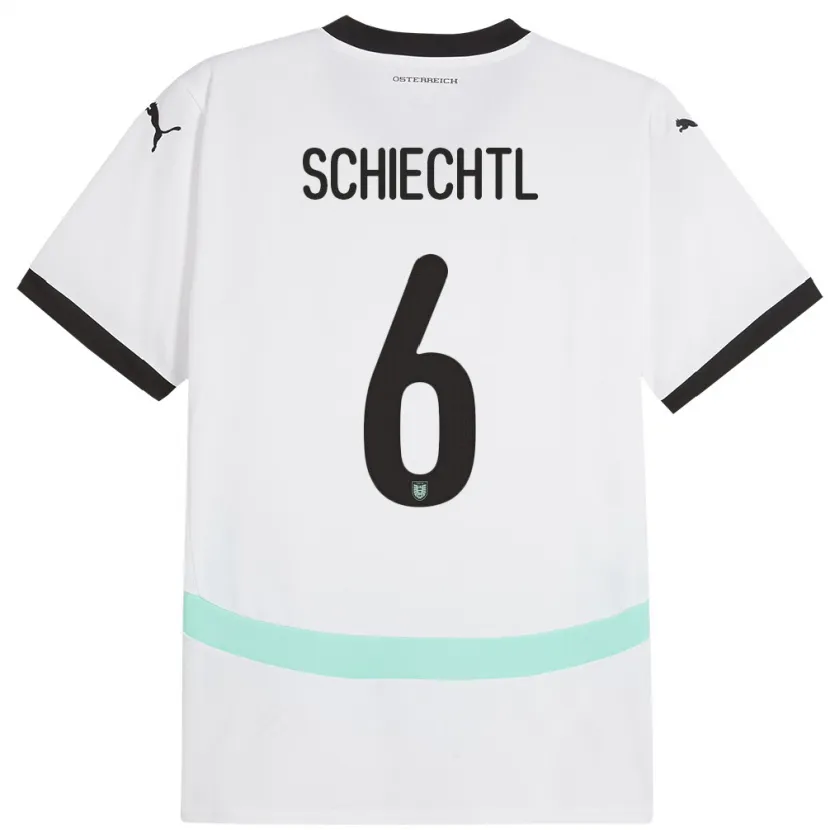 Danxen Damen Österreich Katharina Schiechtl #6 Weiß Auswärtstrikot Trikot 24-26 T-Shirt Schweiz