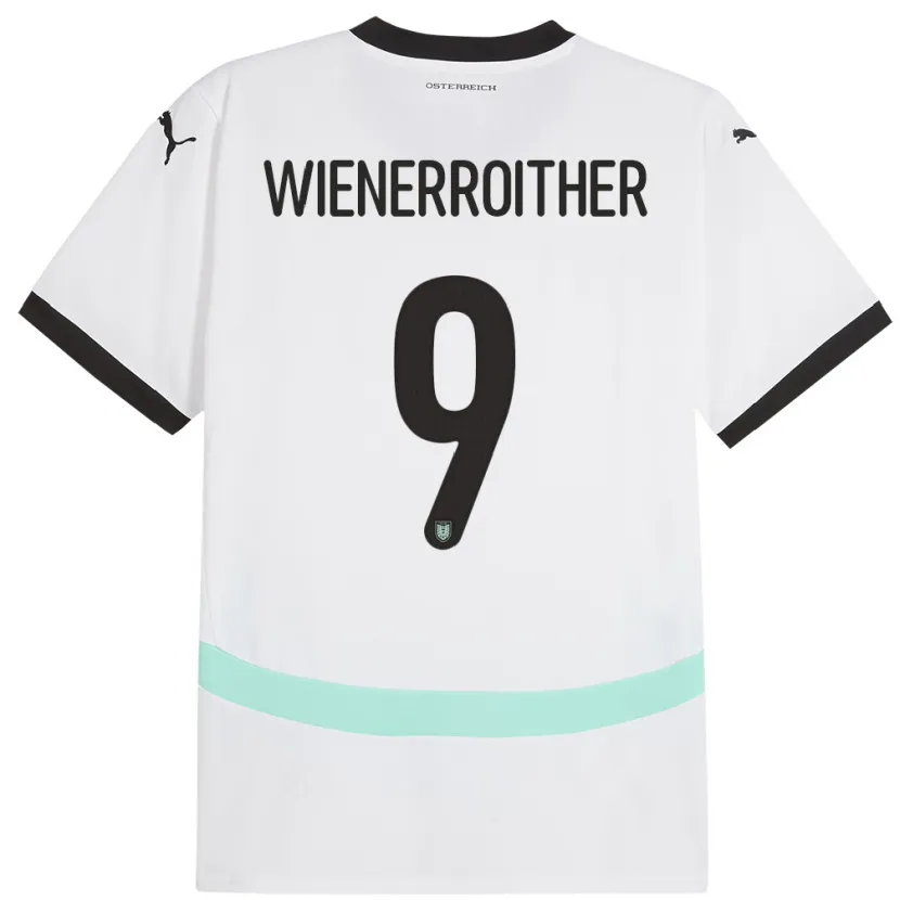 Danxen Damen Österreich Katja Wienerroither #9 Weiß Auswärtstrikot Trikot 24-26 T-Shirt Schweiz