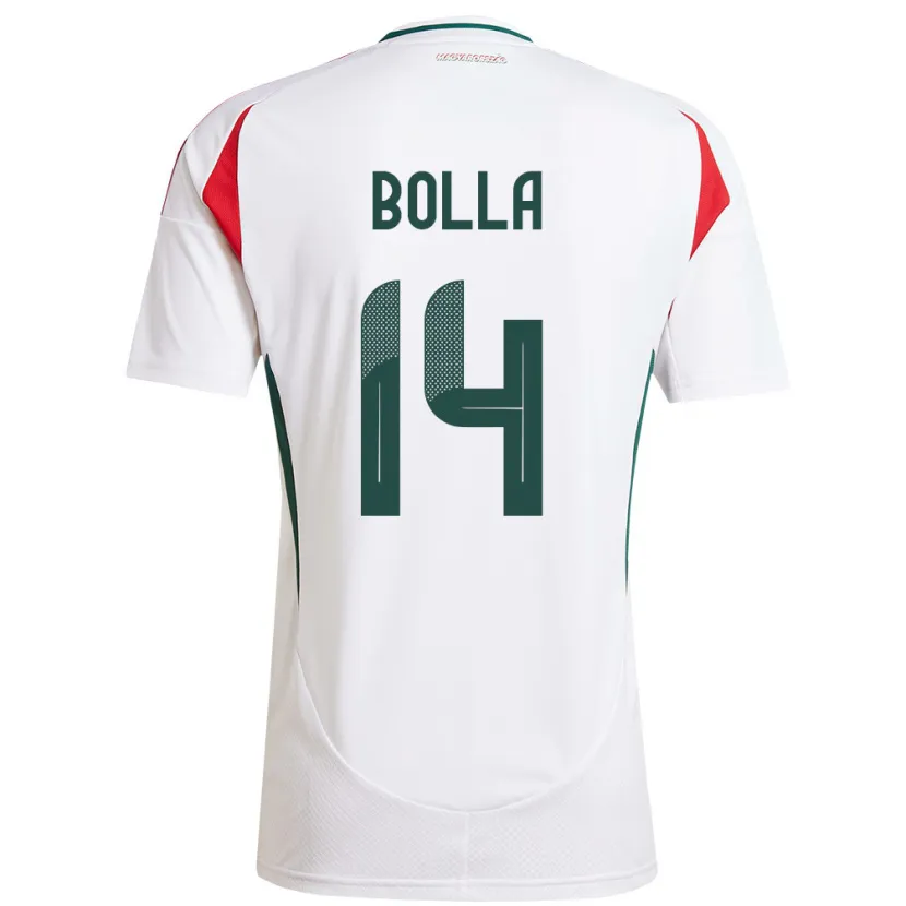 Danxen Damen Ungarn Bendegúz Bolla #14 Weiß Auswärtstrikot Trikot 24-26 T-Shirt Schweiz