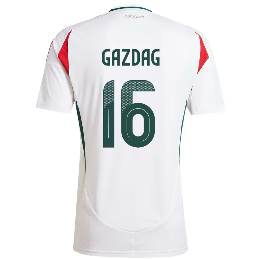Danxen Damen Ungarn Dániel Gazdag #16 Weiß Auswärtstrikot Trikot 24-26 T-Shirt Schweiz