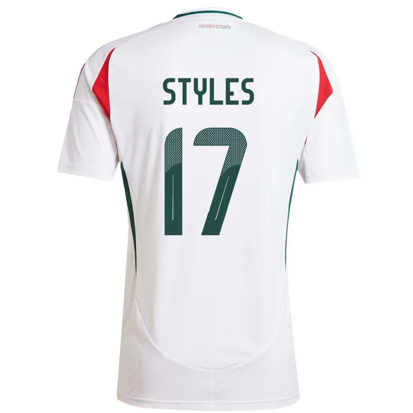 Danxen Damen Ungarn Callum Styles #17 Weiß Auswärtstrikot Trikot 24-26 T-Shirt Schweiz