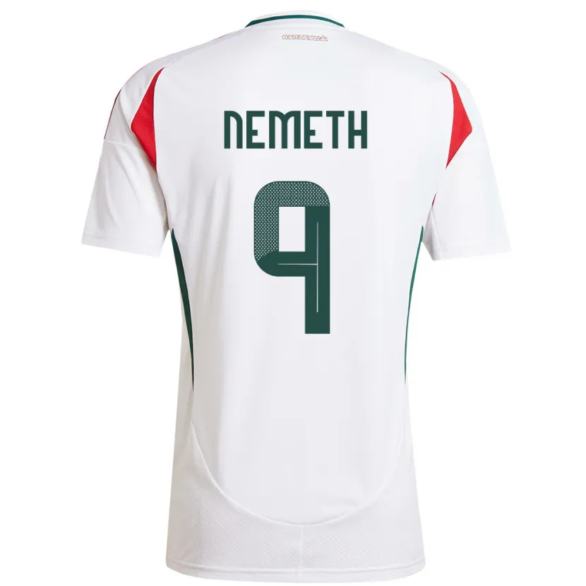 Danxen Damen Ungarn András Németh #9 Weiß Auswärtstrikot Trikot 24-26 T-Shirt Schweiz