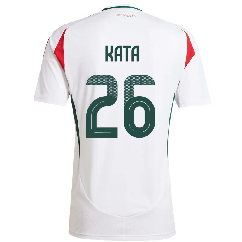 Danxen Damen Ungarn Mihály Kata #26 Weiß Auswärtstrikot Trikot 24-26 T-Shirt Schweiz