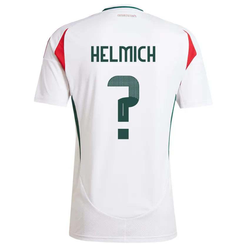 Danxen Damen Ungarn Pál Helmich #0 Weiß Auswärtstrikot Trikot 24-26 T-Shirt Schweiz