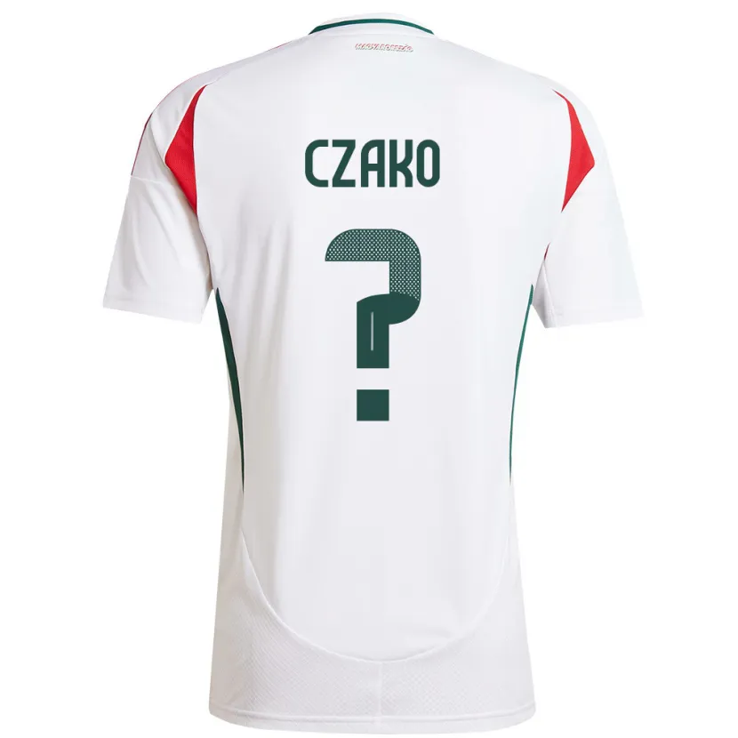 Danxen Damen Ungarn Milán Czakó #0 Weiß Auswärtstrikot Trikot 24-26 T-Shirt Schweiz
