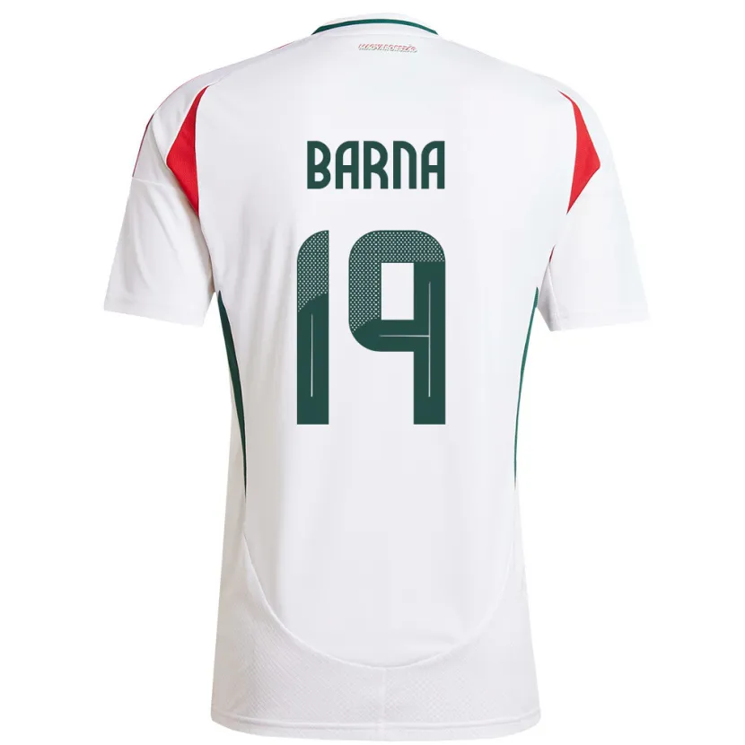Danxen Damen Ungarn Daniel Barna #19 Weiß Auswärtstrikot Trikot 24-26 T-Shirt Schweiz