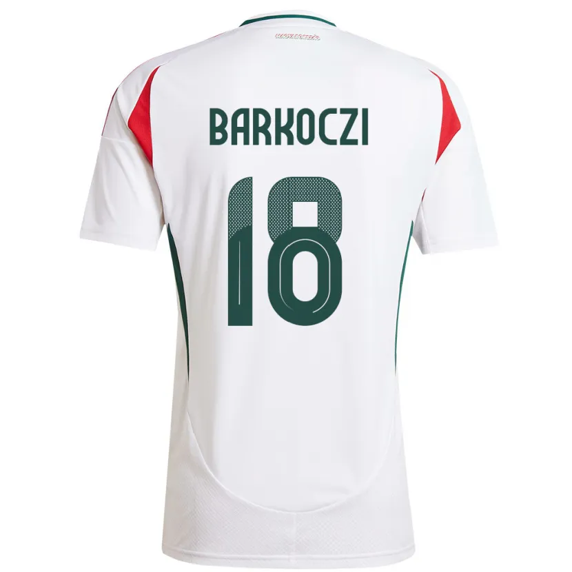 Danxen Damen Ungarn Barnabás Barkóczi #18 Weiß Auswärtstrikot Trikot 24-26 T-Shirt Schweiz
