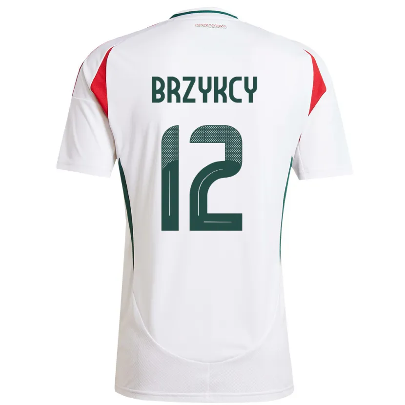 Danxen Damen Ungarn Lauren Brzykcy #12 Weiß Auswärtstrikot Trikot 24-26 T-Shirt Schweiz