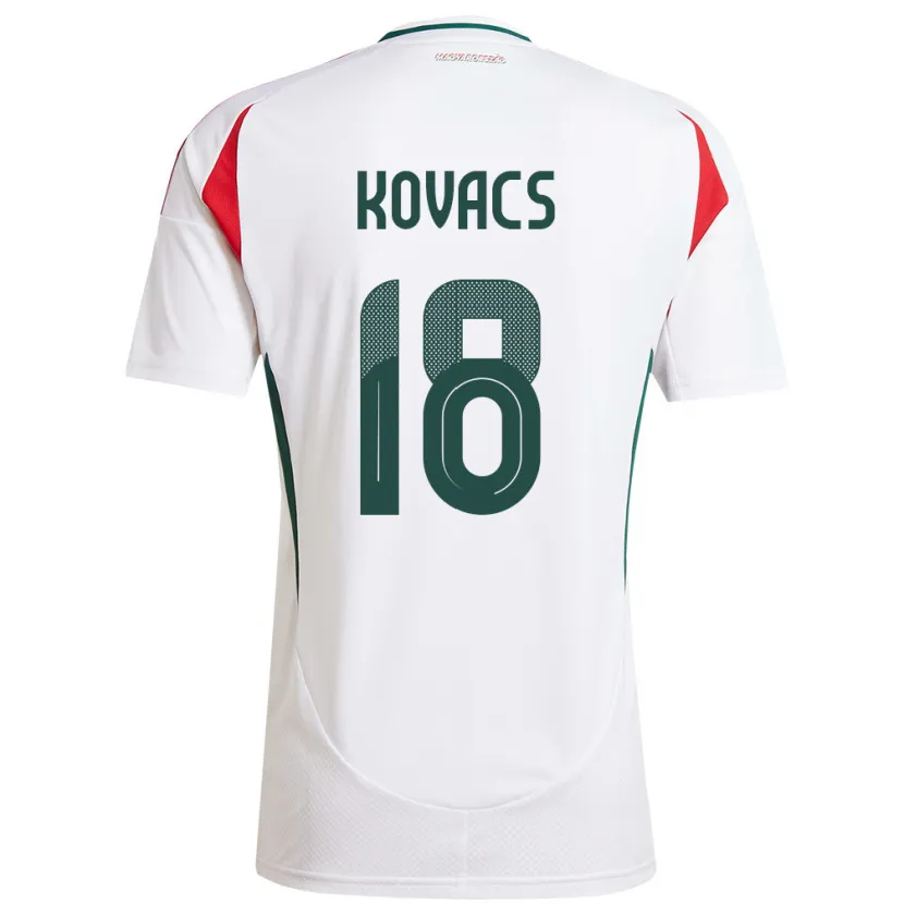 Danxen Damen Ungarn Laura Kovács #18 Weiß Auswärtstrikot Trikot 24-26 T-Shirt Schweiz