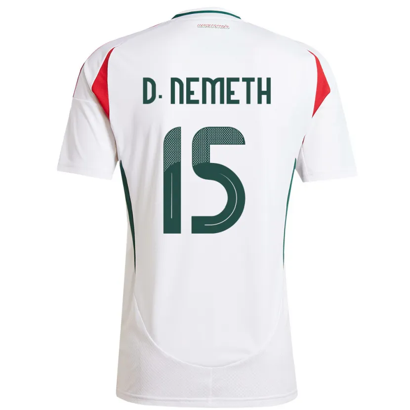 Danxen Damen Ungarn Diana Németh #15 Weiß Auswärtstrikot Trikot 24-26 T-Shirt Schweiz