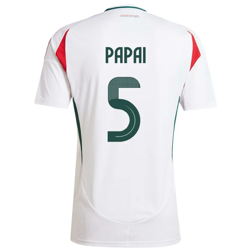 Danxen Damen Ungarn Emőke Pápai #5 Weiß Auswärtstrikot Trikot 24-26 T-Shirt Schweiz