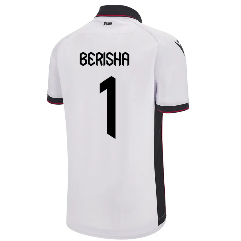 Danxen Damen Albanien Etrit Berisha #1 Weiß Auswärtstrikot Trikot 24-26 T-Shirt Schweiz