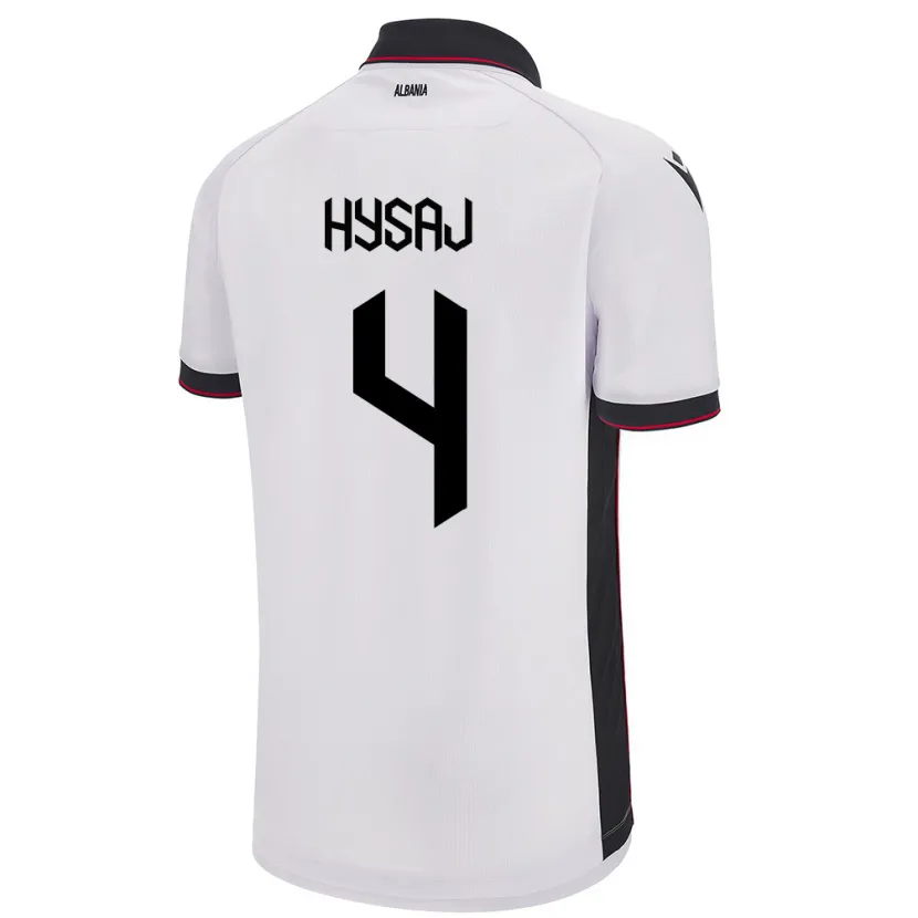 Danxen Damen Albanien Elseid Hysaj #4 Weiß Auswärtstrikot Trikot 24-26 T-Shirt Schweiz