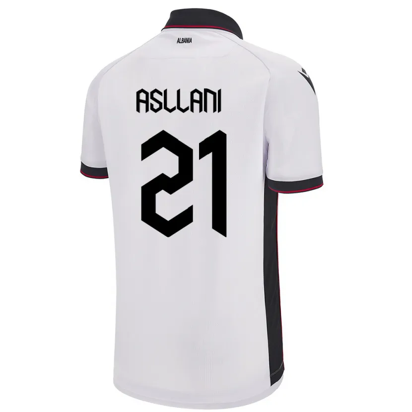 Danxen Damen Albanien Kristjan Asllani #21 Weiß Auswärtstrikot Trikot 24-26 T-Shirt Schweiz