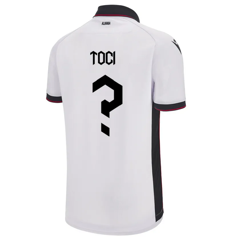 Danxen Damen Albanien Eljon Toci #0 Weiß Auswärtstrikot Trikot 24-26 T-Shirt Schweiz
