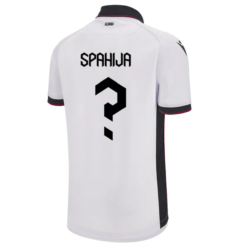 Danxen Damen Albanien Flori Spahija #0 Weiß Auswärtstrikot Trikot 24-26 T-Shirt Schweiz