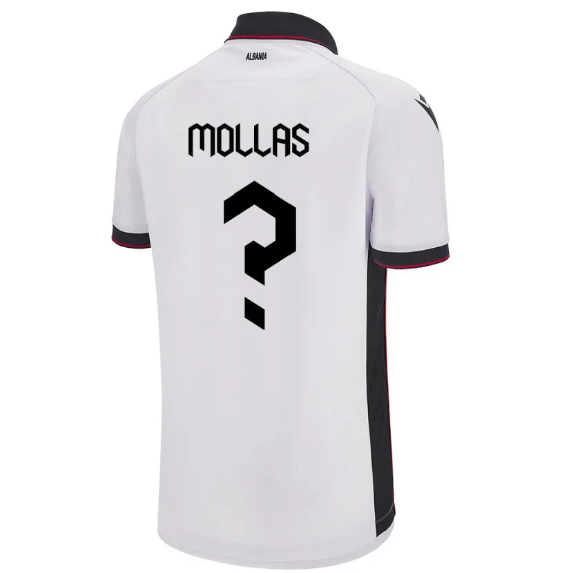 Danxen Damen Albanien Arbi Mollas #0 Weiß Auswärtstrikot Trikot 24-26 T-Shirt Schweiz