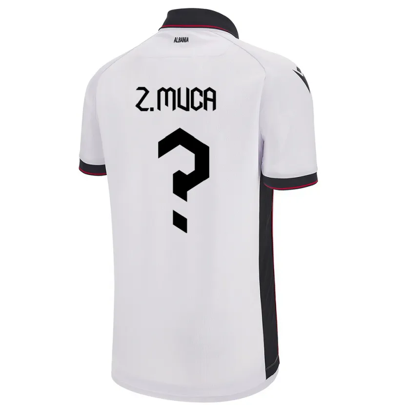 Danxen Damen Albanien Zylyf Muça #0 Weiß Auswärtstrikot Trikot 24-26 T-Shirt Schweiz