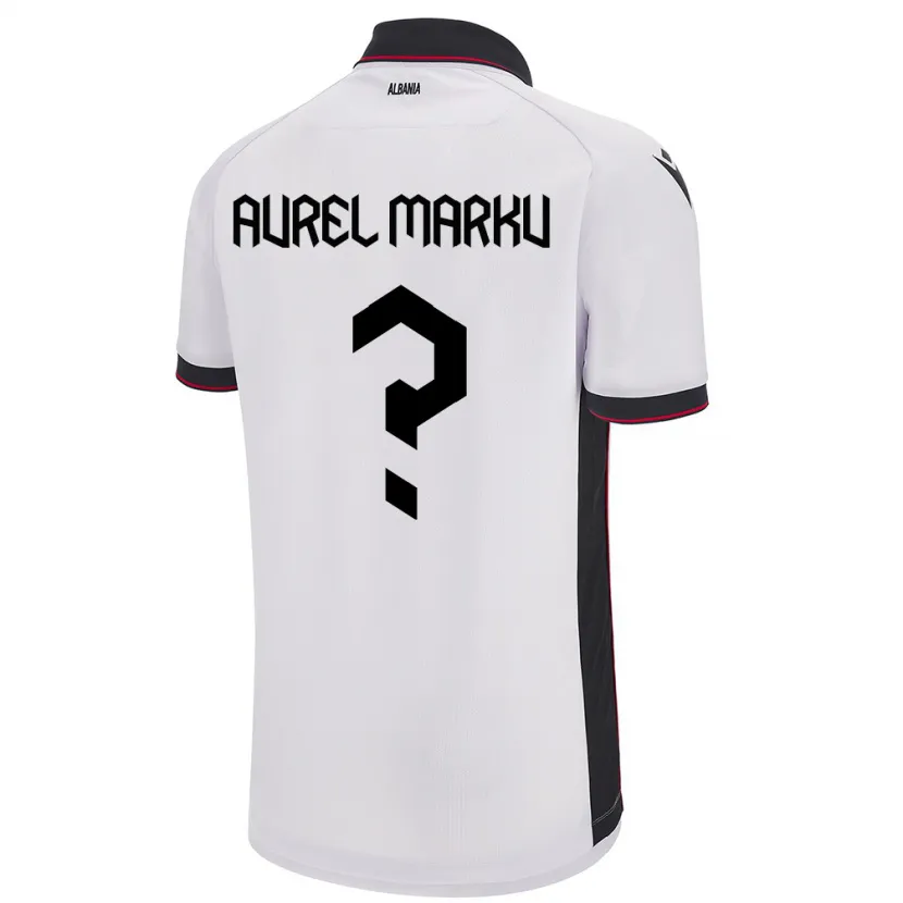 Danxen Damen Albanien Aurel Marku #0 Weiß Auswärtstrikot Trikot 24-26 T-Shirt Schweiz