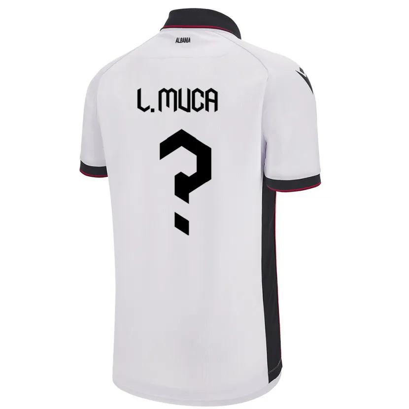 Danxen Damen Albanien Leonard Muca #0 Weiß Auswärtstrikot Trikot 24-26 T-Shirt Schweiz