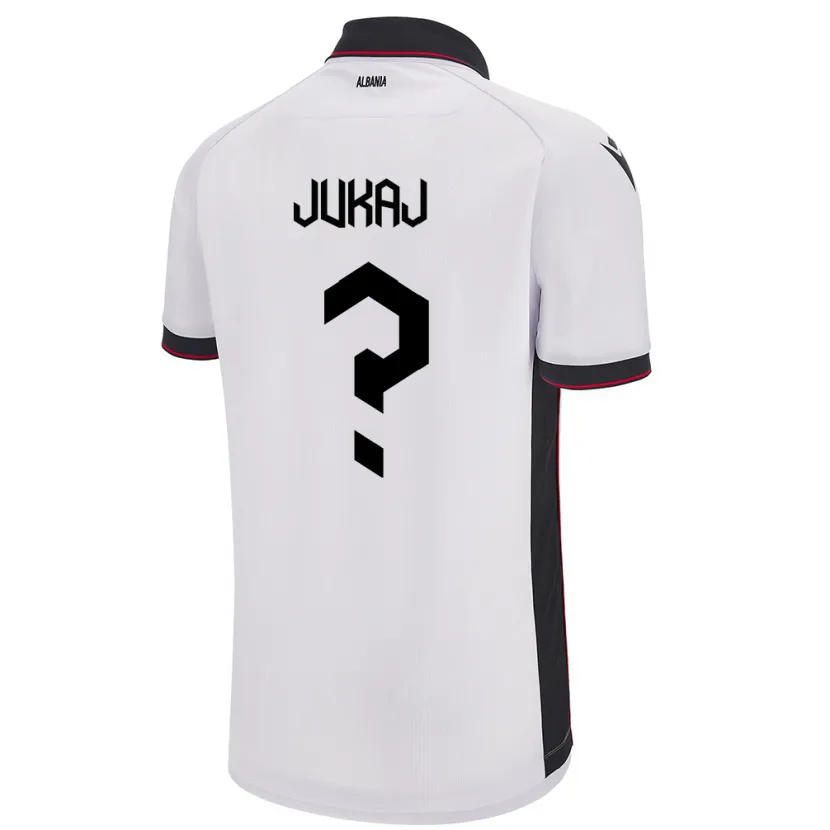 Danxen Damen Albanien Aron Jukaj #0 Weiß Auswärtstrikot Trikot 24-26 T-Shirt Schweiz