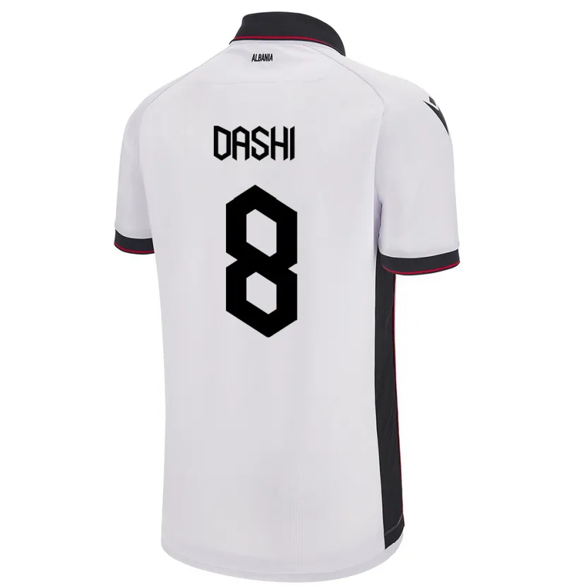 Danxen Damen Albanien Matteo Dashi #8 Weiß Auswärtstrikot Trikot 24-26 T-Shirt Schweiz
