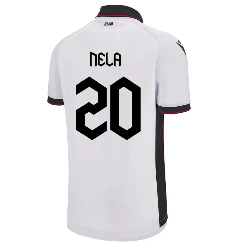 Danxen Damen Albanien Rinaldo Nela #20 Weiß Auswärtstrikot Trikot 24-26 T-Shirt Schweiz