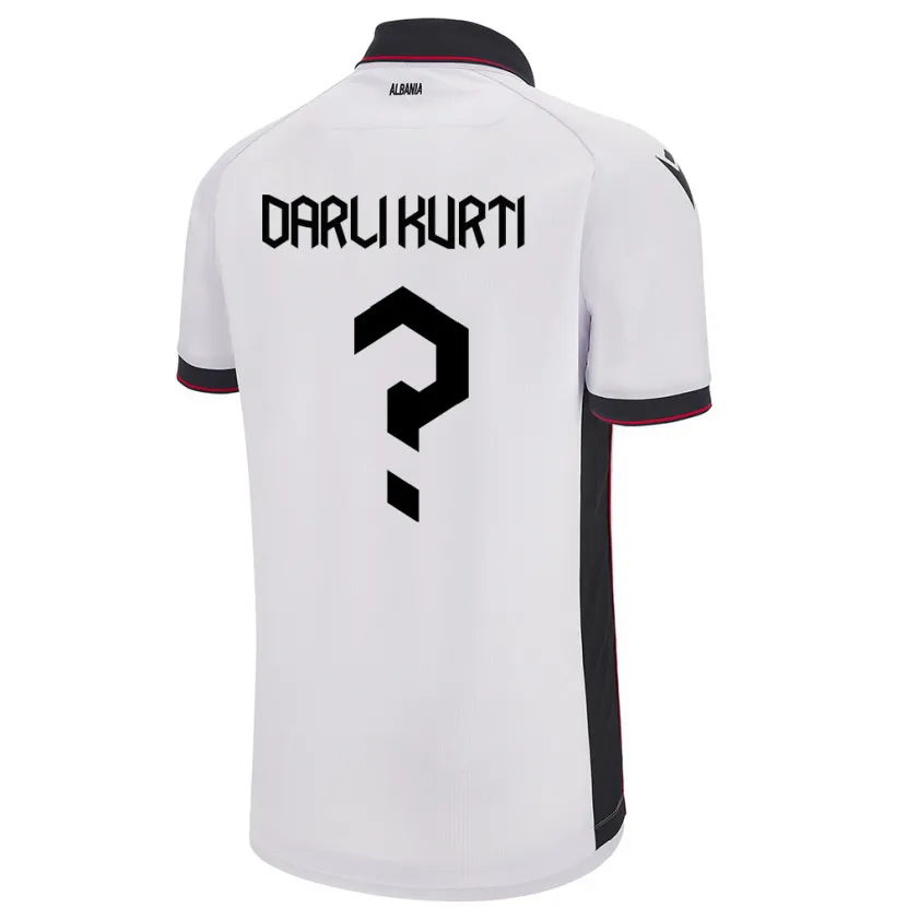 Danxen Damen Albanien Darli Kurti #0 Weiß Auswärtstrikot Trikot 24-26 T-Shirt Schweiz