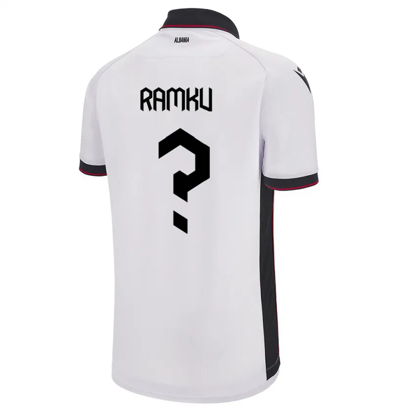 Danxen Damen Albanien Alex Ramku #0 Weiß Auswärtstrikot Trikot 24-26 T-Shirt Schweiz