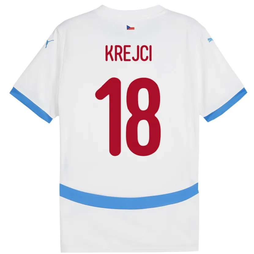Danxen Damen Tschechien Ladislav Krejci #18 Weiß Auswärtstrikot Trikot 24-26 T-Shirt Schweiz