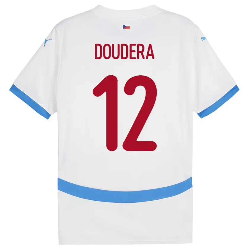 Danxen Damen Tschechien David Doudera #12 Weiß Auswärtstrikot Trikot 24-26 T-Shirt Schweiz