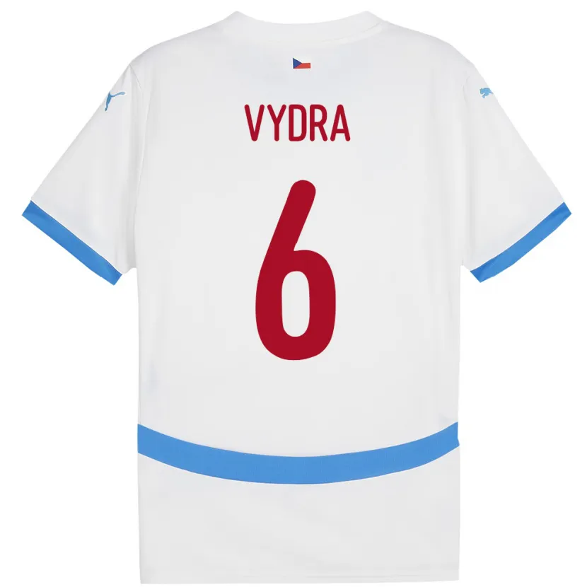 Danxen Damen Tschechien Patrik Vydra #6 Weiß Auswärtstrikot Trikot 24-26 T-Shirt Schweiz