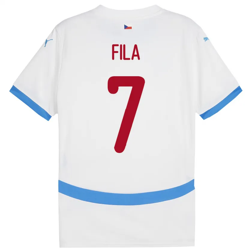 Danxen Damen Tschechien Daniel Fila #7 Weiß Auswärtstrikot Trikot 24-26 T-Shirt Schweiz