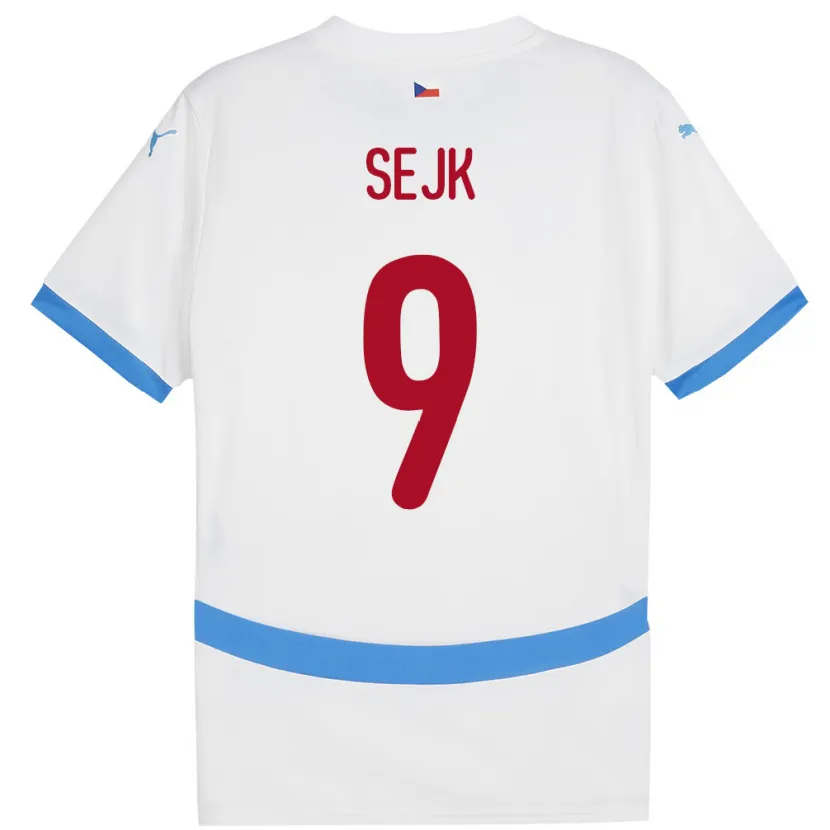 Danxen Damen Tschechien Vaclav Sejk #9 Weiß Auswärtstrikot Trikot 24-26 T-Shirt Schweiz