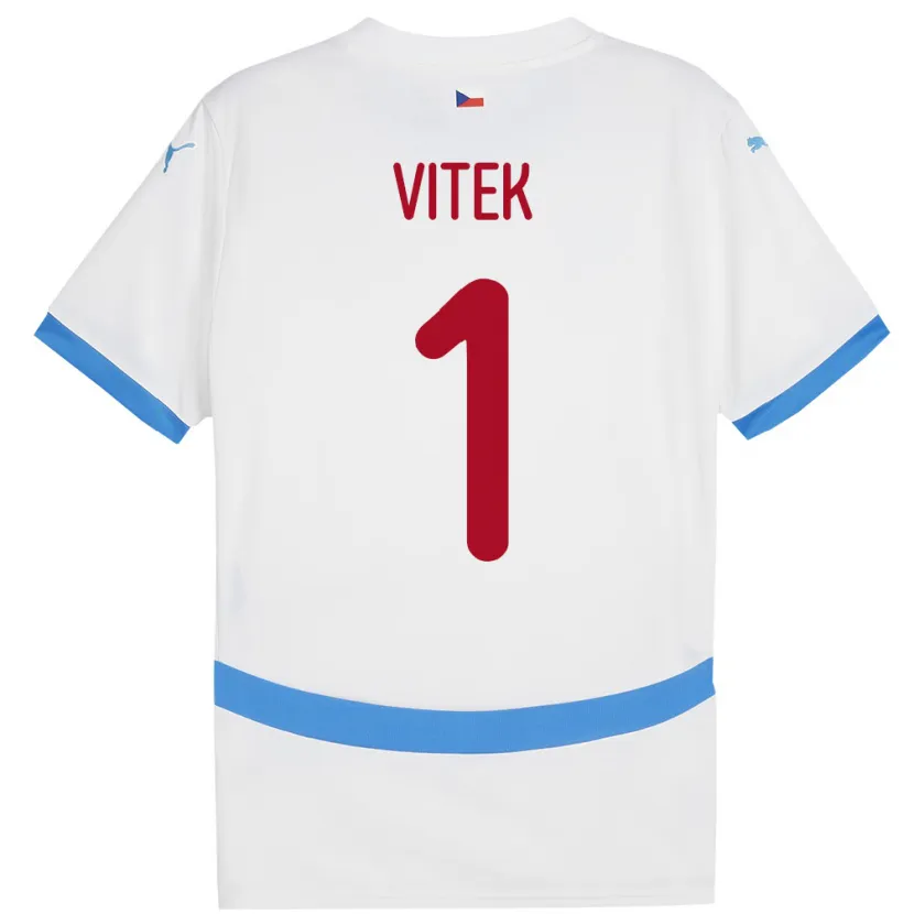 Danxen Damen Tschechien Radek Vitek #1 Weiß Auswärtstrikot Trikot 24-26 T-Shirt Schweiz