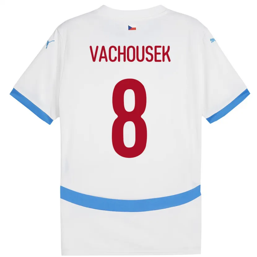 Danxen Damen Tschechien Tadeas Vachousek #8 Weiß Auswärtstrikot Trikot 24-26 T-Shirt Schweiz