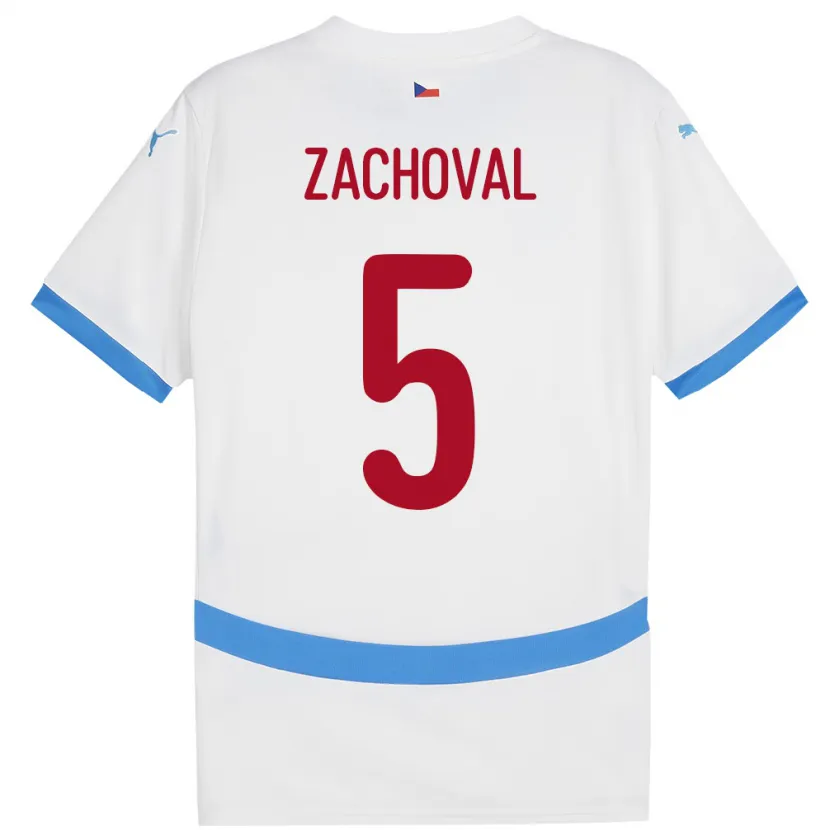Danxen Damen Tschechien Matej Zachoval #5 Weiß Auswärtstrikot Trikot 24-26 T-Shirt Schweiz