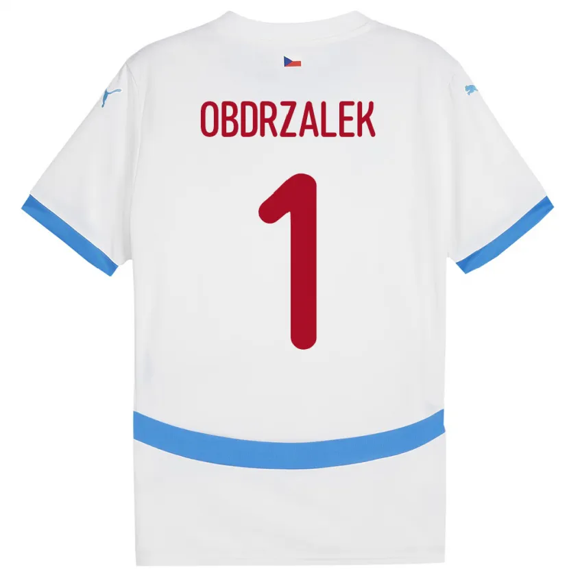 Danxen Damen Tschechien Marek Obdrzalek #1 Weiß Auswärtstrikot Trikot 24-26 T-Shirt Schweiz