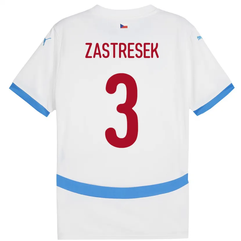 Danxen Damen Tschechien Matous Zastresek #3 Weiß Auswärtstrikot Trikot 24-26 T-Shirt Schweiz