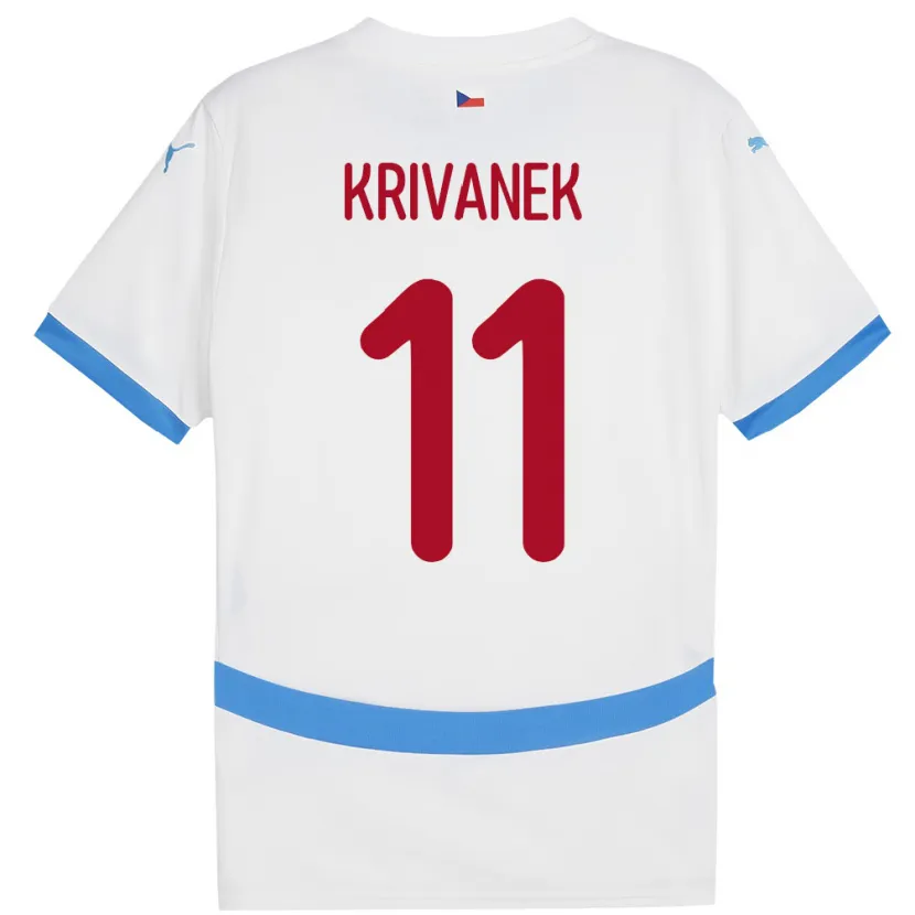 Danxen Damen Tschechien Jan Krivanek #11 Weiß Auswärtstrikot Trikot 24-26 T-Shirt Schweiz