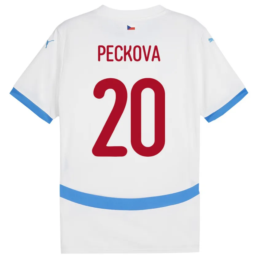 Danxen Damen Tschechien Alena Pěčková #20 Weiß Auswärtstrikot Trikot 24-26 T-Shirt Schweiz