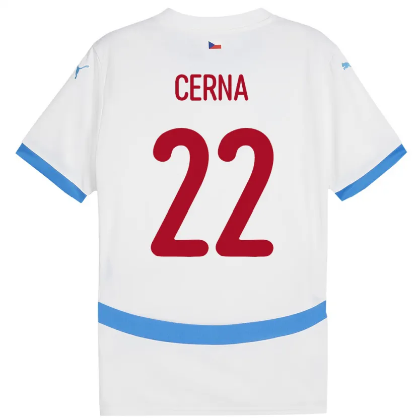 Danxen Damen Tschechien Franny Černá #22 Weiß Auswärtstrikot Trikot 24-26 T-Shirt Schweiz
