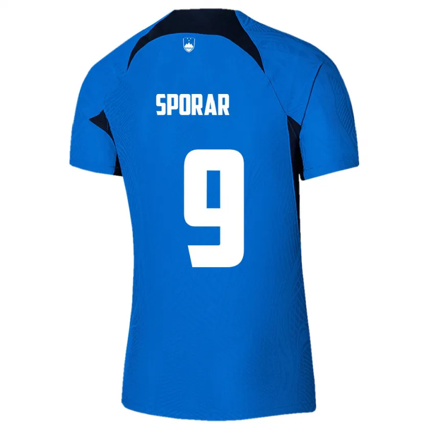 Danxen Damen Slowenien Andraz Sporar #9 Blau Auswärtstrikot Trikot 24-26 T-Shirt Schweiz