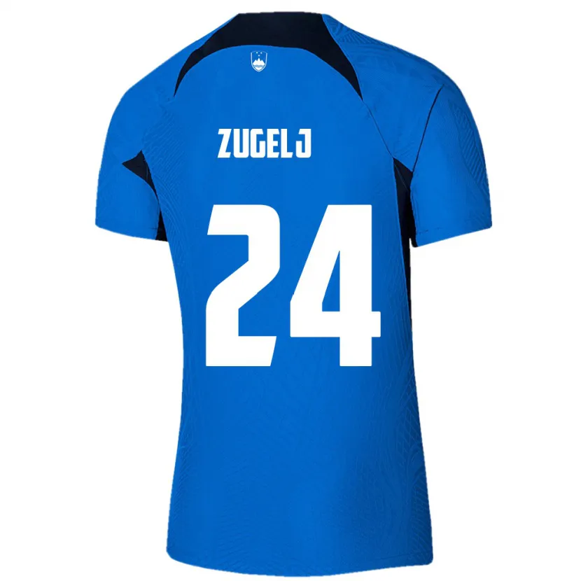 Danxen Damen Slowenien Nino Zugelj #24 Blau Auswärtstrikot Trikot 24-26 T-Shirt Schweiz