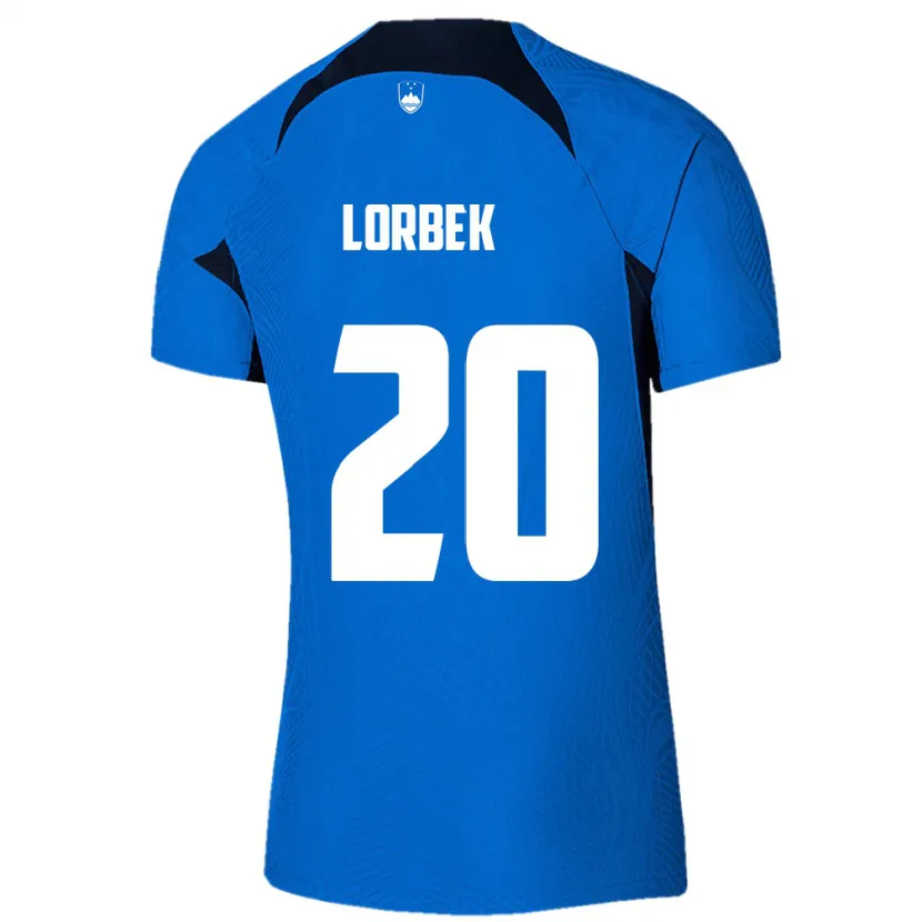 Danxen Damen Slowenien Anej Lorbek #20 Blau Auswärtstrikot Trikot 24-26 T-Shirt Schweiz