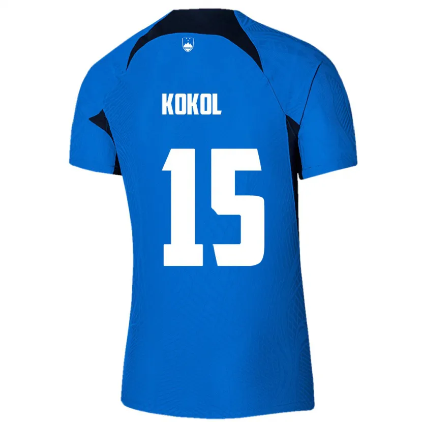 Danxen Damen Slowenien Luka Kokol #15 Blau Auswärtstrikot Trikot 24-26 T-Shirt Schweiz