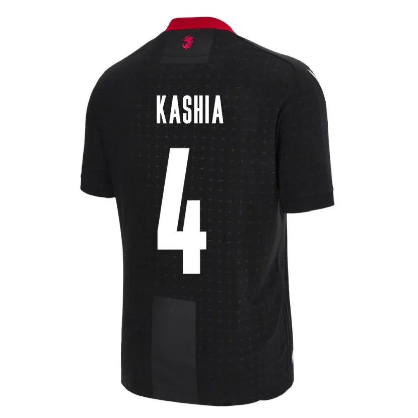 Danxen Damen Georgien Guram Kashia #4 Schwarz Auswärtstrikot Trikot 24-26 T-Shirt Schweiz